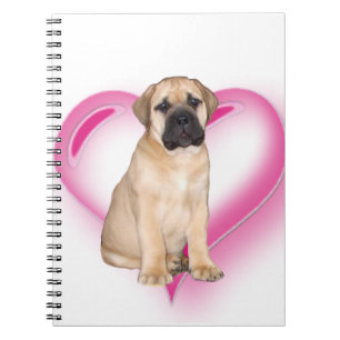 Heart Bullmastiff puppy Notebook