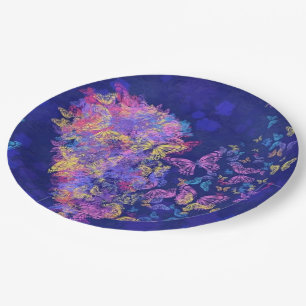 Heart Butterflies Paper Plates
