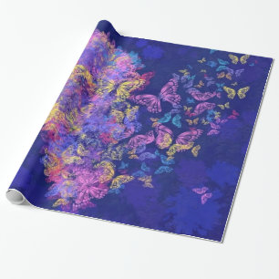 Heart Butterflies Wrapping Paper