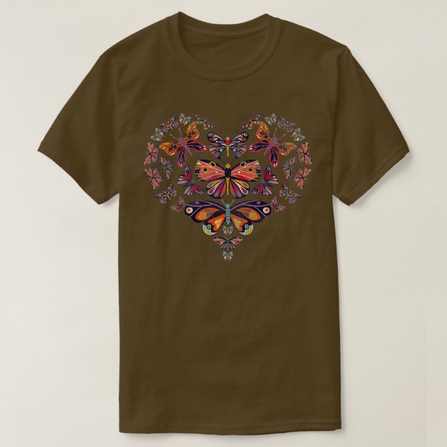 Heart Butterfly  T-Shirt (Design Front)