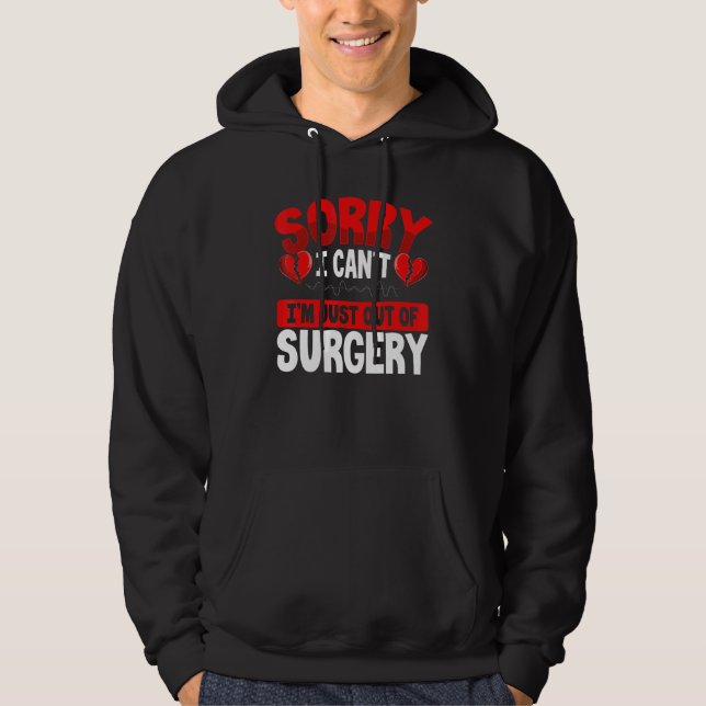 Heart Bypass Heart Transplant Survivor Open Heart  Hoodie (Front)
