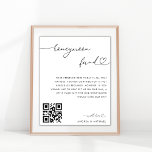 Heart Calligraphy Honeymoon Fund Elegant Wedding Poster<br><div class="desc">This cool poster would make a great addition to your wedding supplies! Easily add your own details by clicking on the "personalise" option.</div>