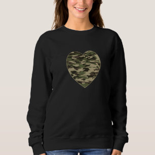 Heart Camoflauge Halloween Costumes Camo Military  Sweatshirt