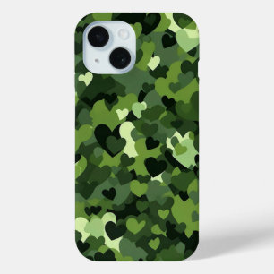 Heart Camouflage iPhone 15 Case