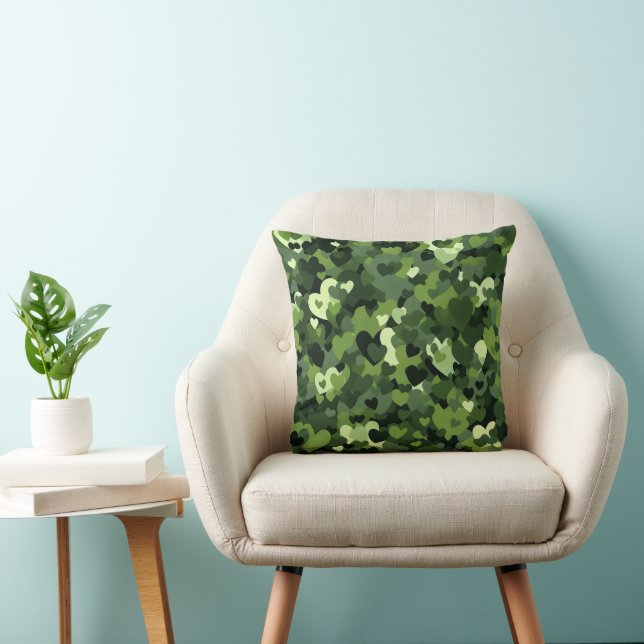 Heart Camouflage Cushion (Chair)