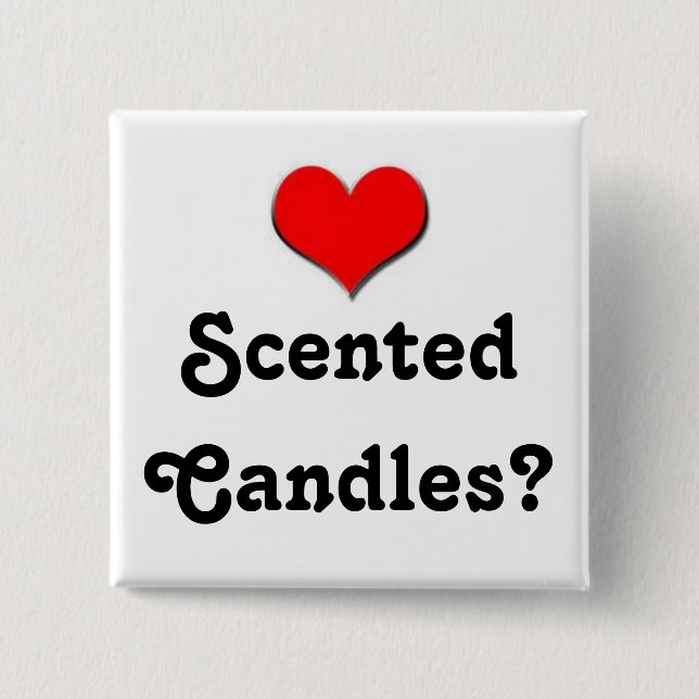 Heart Candles 15 Cm Square Badge (Front)
