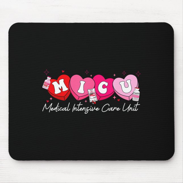 Heart Candy Micu Nurse Valentine's Day Medical Cri Mouse Pad (Front)