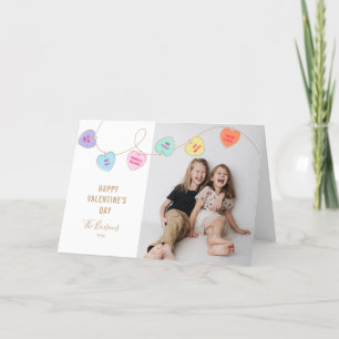 Heart Candy Valentine's Day Photo Holiday Card