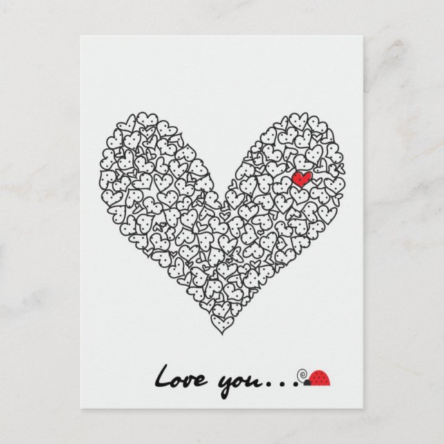 Heart Card, Valentine's Day Card (Front)