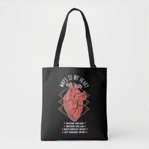 Heart Cardiology Echo Medical Student Cardiologist Tote Bag
