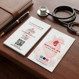 Heart Care Business   Simple Red Card