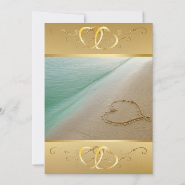 Heart Carved In The Sand Invitation3 Invitation (Front)