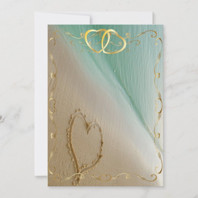 Heart Carved In The Sand Invitation4 Invitation (Front)