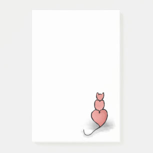 'Heart' Cat Post-it Notes