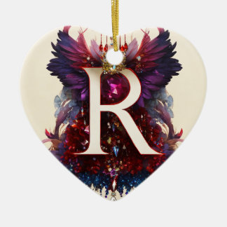 Heart ceramic ornament