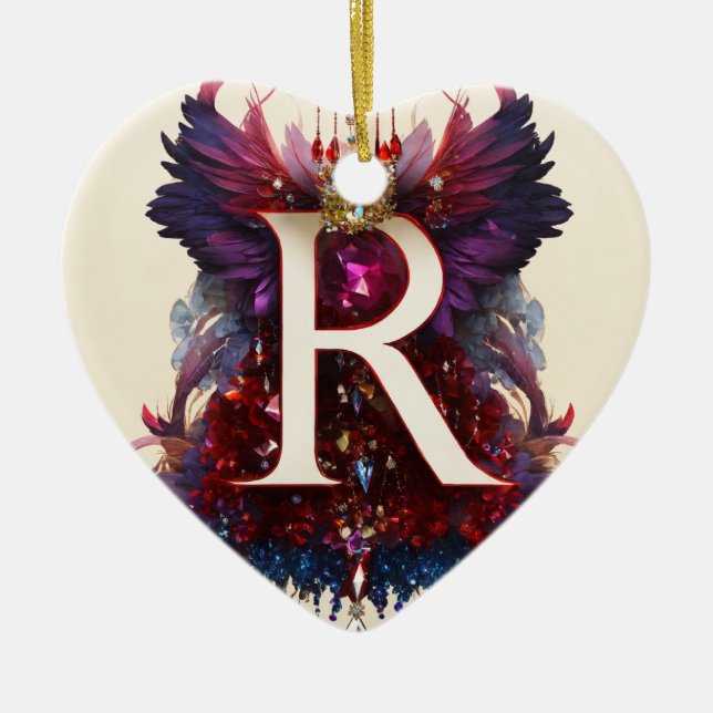 Heart  ceramic ornament (Front)