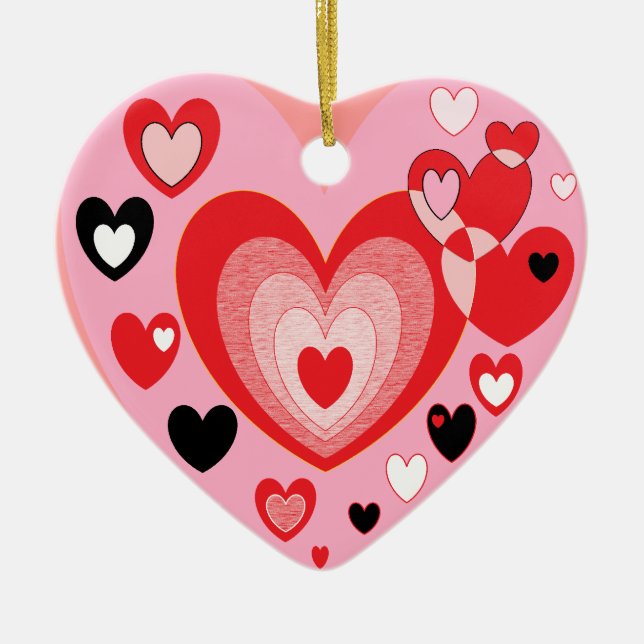 Heart Ceramic Ornament (Front)