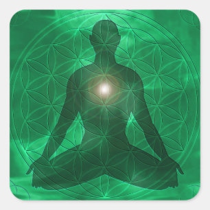Heart Chakra Anahata Square Sticker