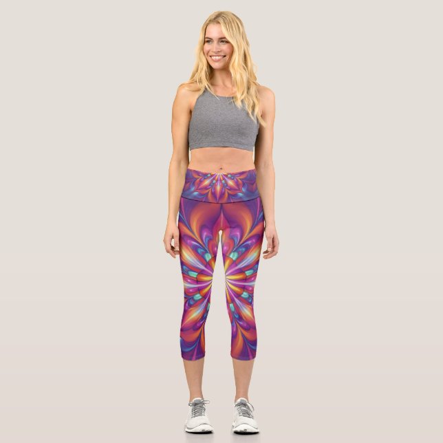 Heart Chakra  Capri Leggings (Front)
