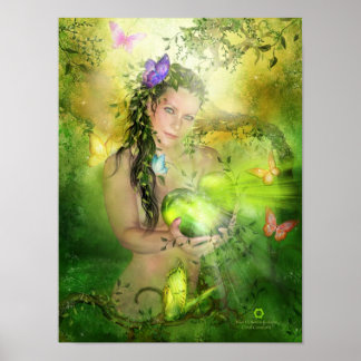 Heart Chakra Goddess Art Poster/Print Poster