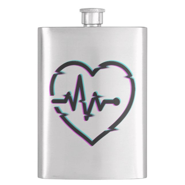 Heart Check Classic Flask (Front)