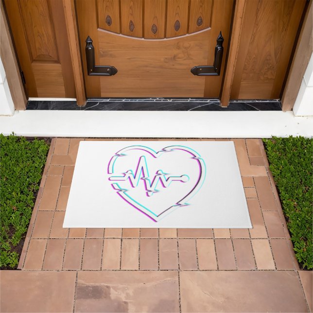 Heart Check Door Mat (Outdoor)