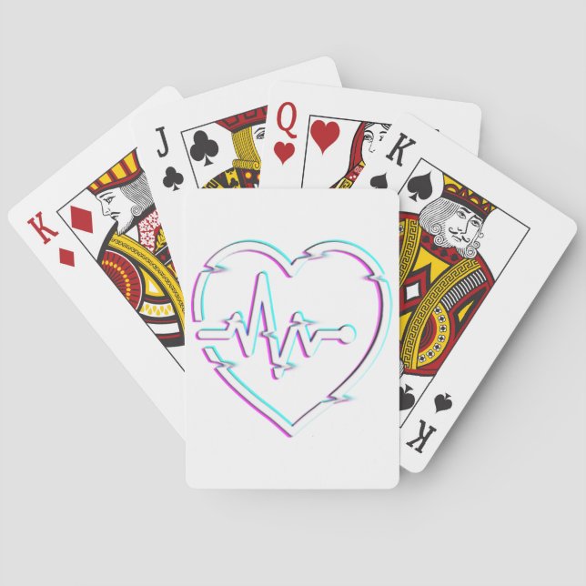 Heart Check Playing Cards (Back)