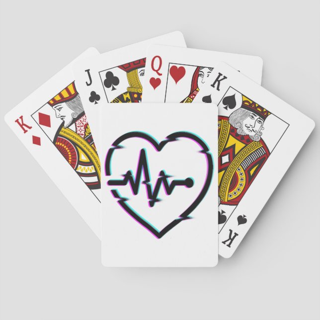 Heart Check Playing Cards (Back)