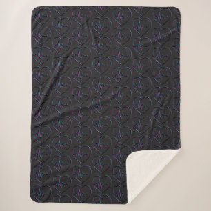 Heart Check Sherpa Blanket