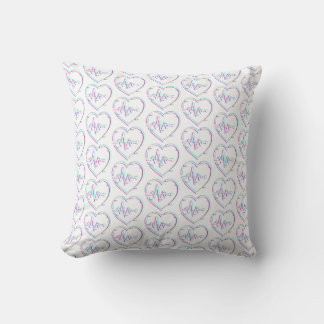 Heart Check Throw Pillow