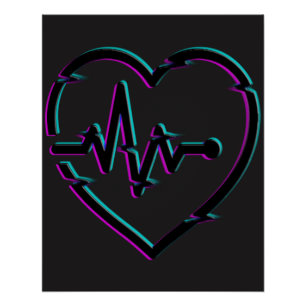 Heart Check Zazzle Glossy Poster