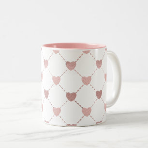 Heart Checkers Coffee Two-Tone Coffee Mug