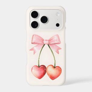 Heart Cherry Bow iPhone Case Pink Coquette