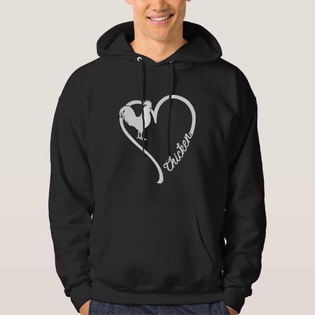 Heart Chicken   Hoodie (Front)
