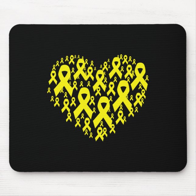 Heart Childhood Cancer Awareness  Mouse Pad (Front)