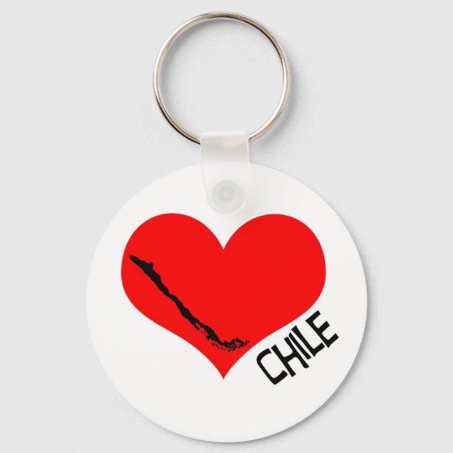 Heart Chile llavero Key Ring (Front)