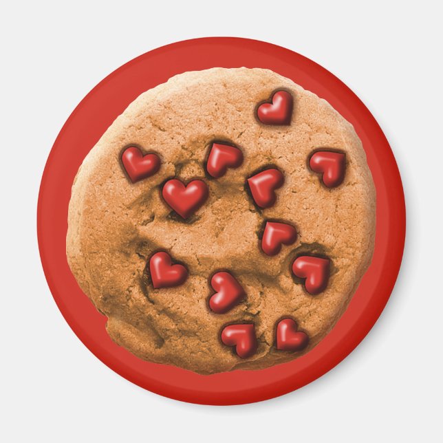 Heart Chip Cookie Magnet (Front)
