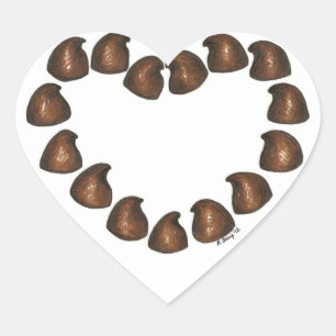 Heart Chocolate Candy Drops Love Valentine's Day Sticker