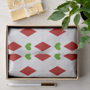 Heart Christmas Tissue Paper   Festive Gift Wrap  