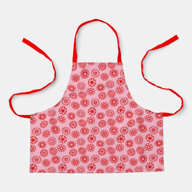 Heart Circles | Cute Valentine's Day Apron (Front)