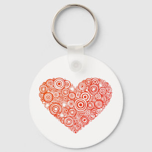 Heart Circles Key Ring