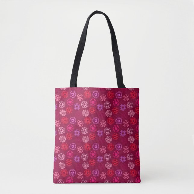 Heart Circles | Lovely Valentine Hearts Tote Bag (Front)