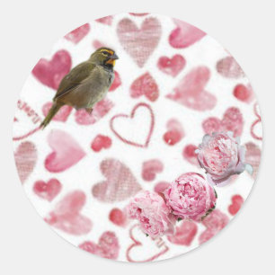Heart Classic Round Stickers