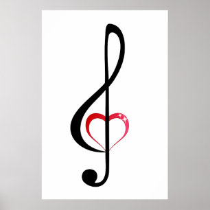 Heart clef poster