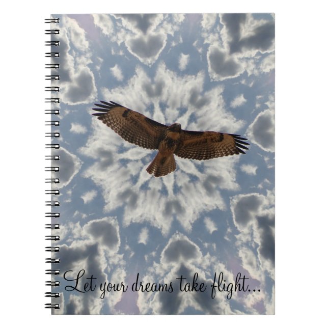 Heart Cloud Red Tailed Hawk Dream Journal (Front)