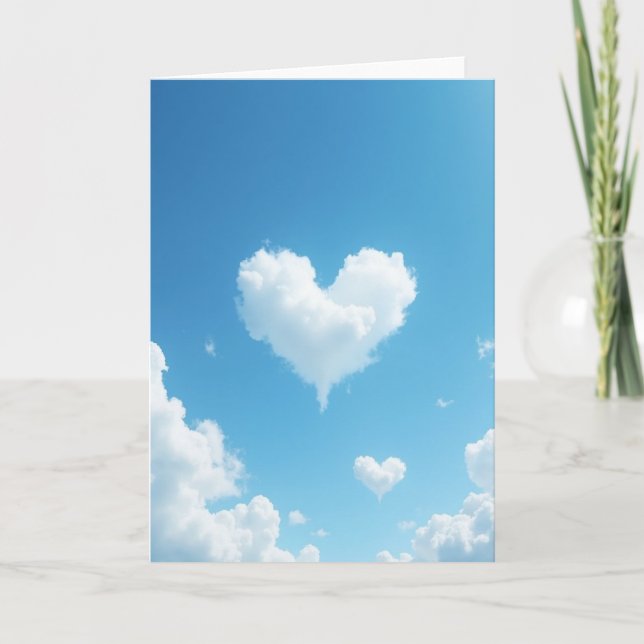 Heart Cloudscape Love Card (Front)