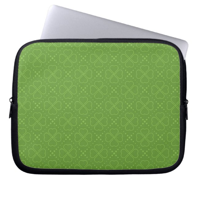 Heart Clover Pattern Laptop Sleeve (Front)