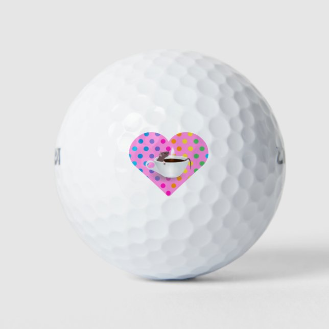 heart coffee mouse golf balls (Front)