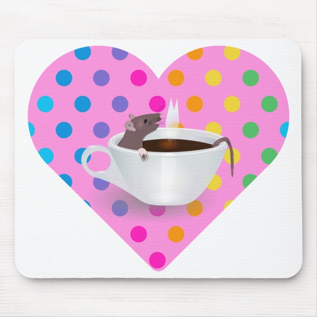 heart coffee mouse pad (Front)