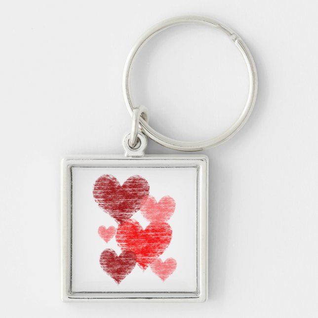 Heart Collage Key Ring (Front)